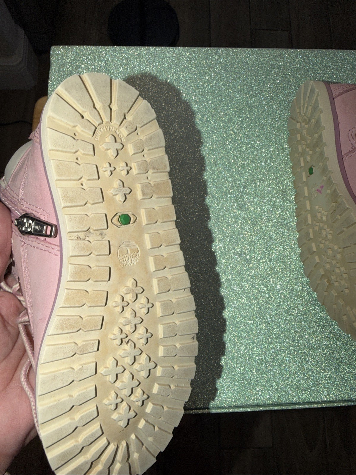 These Are Timberland Toddler Pokey Pine 6-Inch Side Zip Boots In Pink. 10 US6