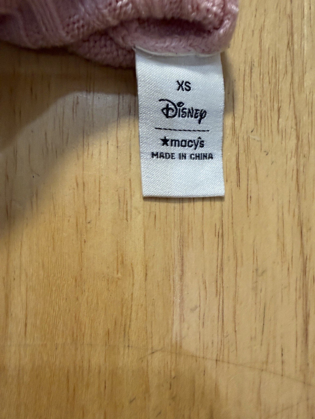 Disney Women's Pink Ribbed Minnie Majorette Fashion Crewneck Sweater Size L6