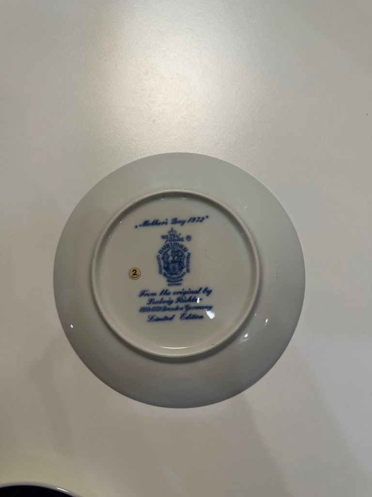 1972 Royal Copenhagen Mother's Day Plate1