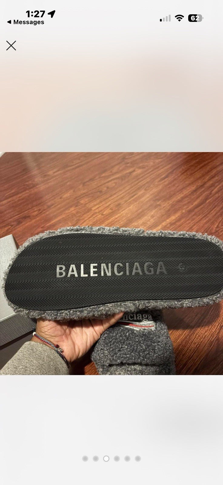Balenciaga Furry Logo Slides Black | Political Campaign Sherpa Slippers2