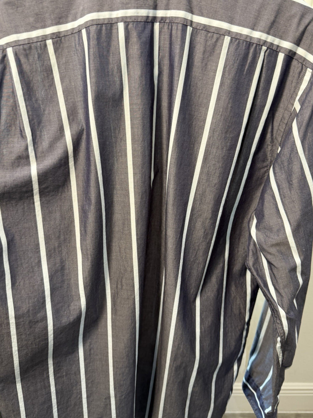 Lacoste Mens Striped Button Down Shirt Size 40 Blue White Long Sleeve Classic5