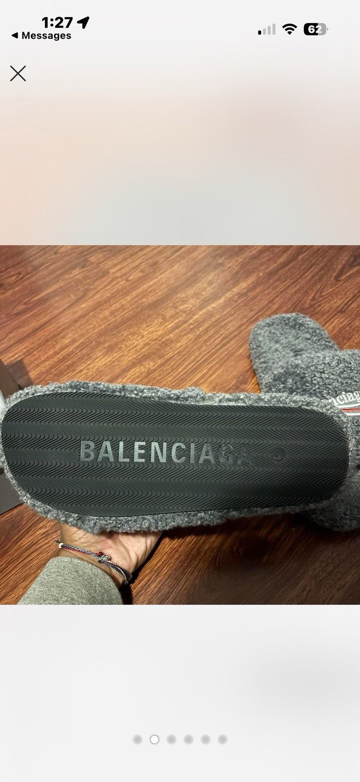 Balenciaga Furry Logo Slides Black | Political Campaign Sherpa Slippers3