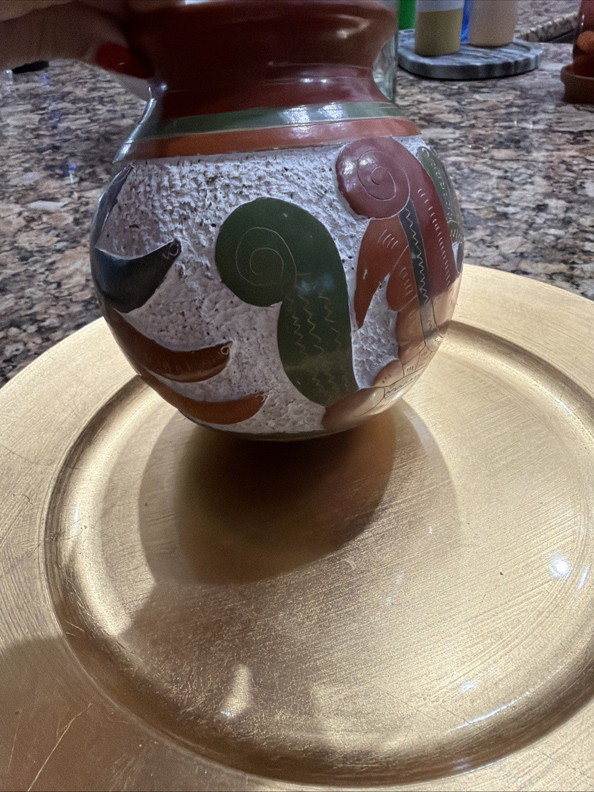 handcrafted vessel is a piece of San Juan de Oriente pottery from Nicaragua.1