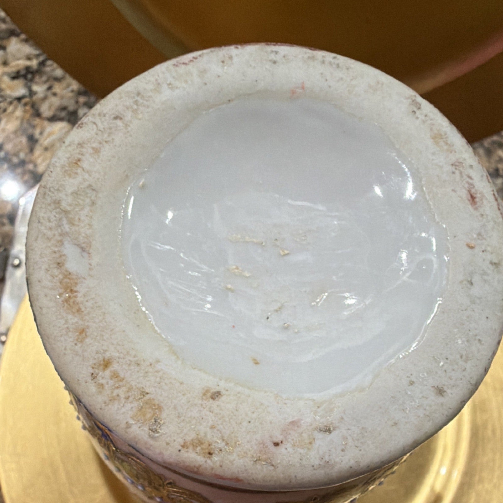 Hand Painted Multicolor Porcelain Floral Bottle Vase Glossy Finish1