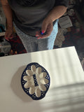 Polish Pottery Deviled Egg Plate Boleslawiec Blue White Handmade Serving dish.0