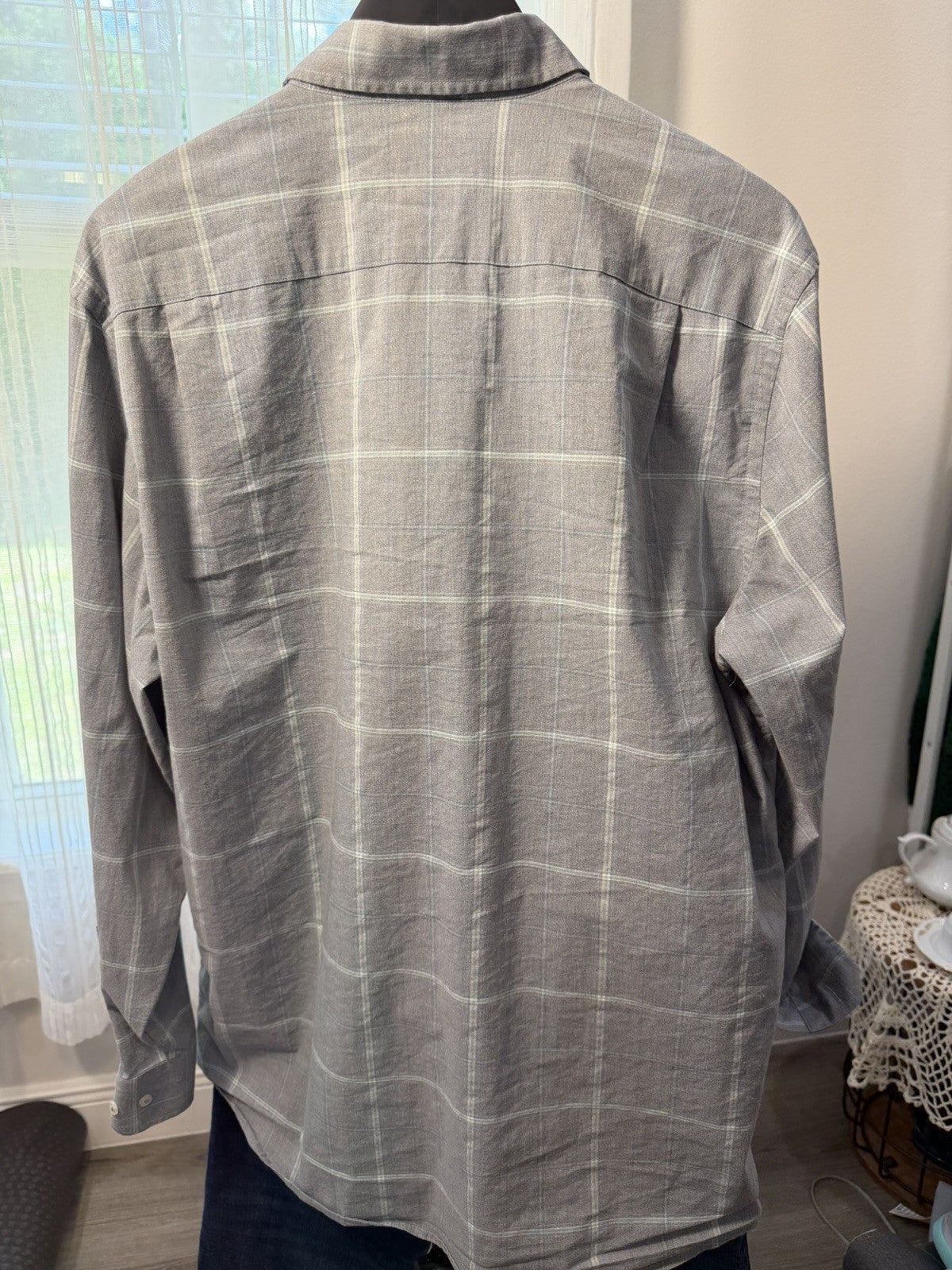 Southern Tide Mens Gray Plaid Button Down Shirt Coastal Passage Long Sleeve L2
