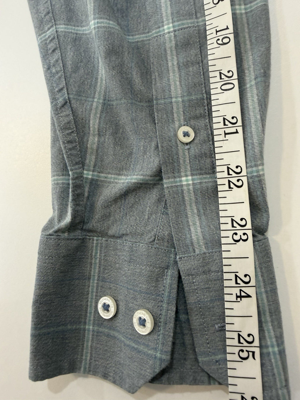 Southern Tide Mens Gray Plaid Button Down Shirt Coastal Passage Long Sleeve L5