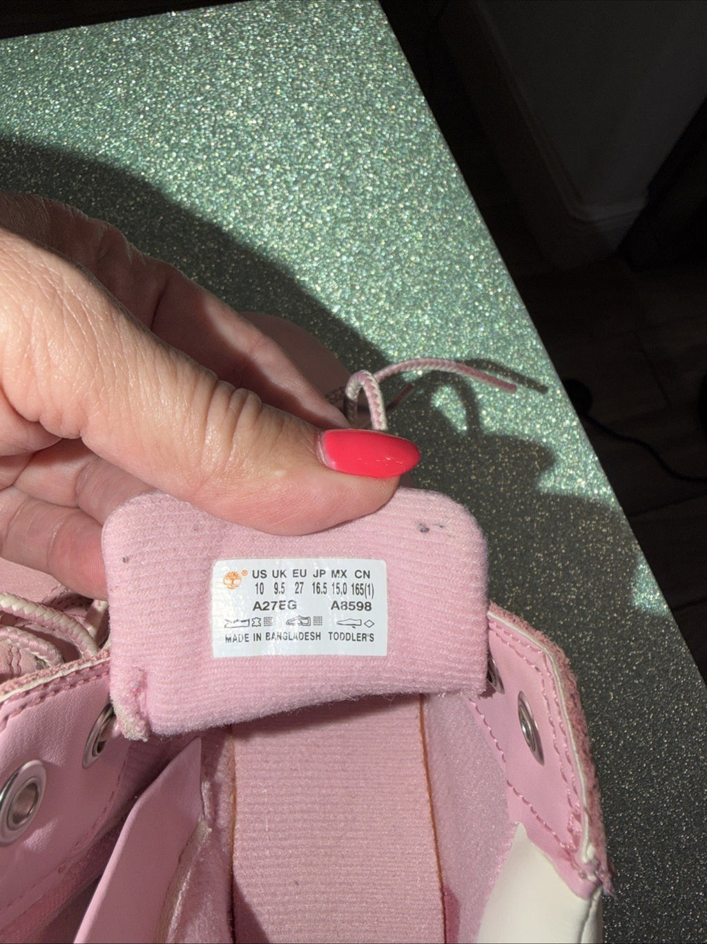 These Are Timberland Toddler Pokey Pine 6-Inch Side Zip Boots In Pink. 10 US2