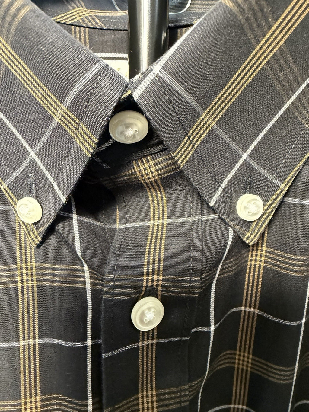 Mens Plaid Button Down Shirt Non Iron Dress Shirt Classic Long Sleeve Casual L1