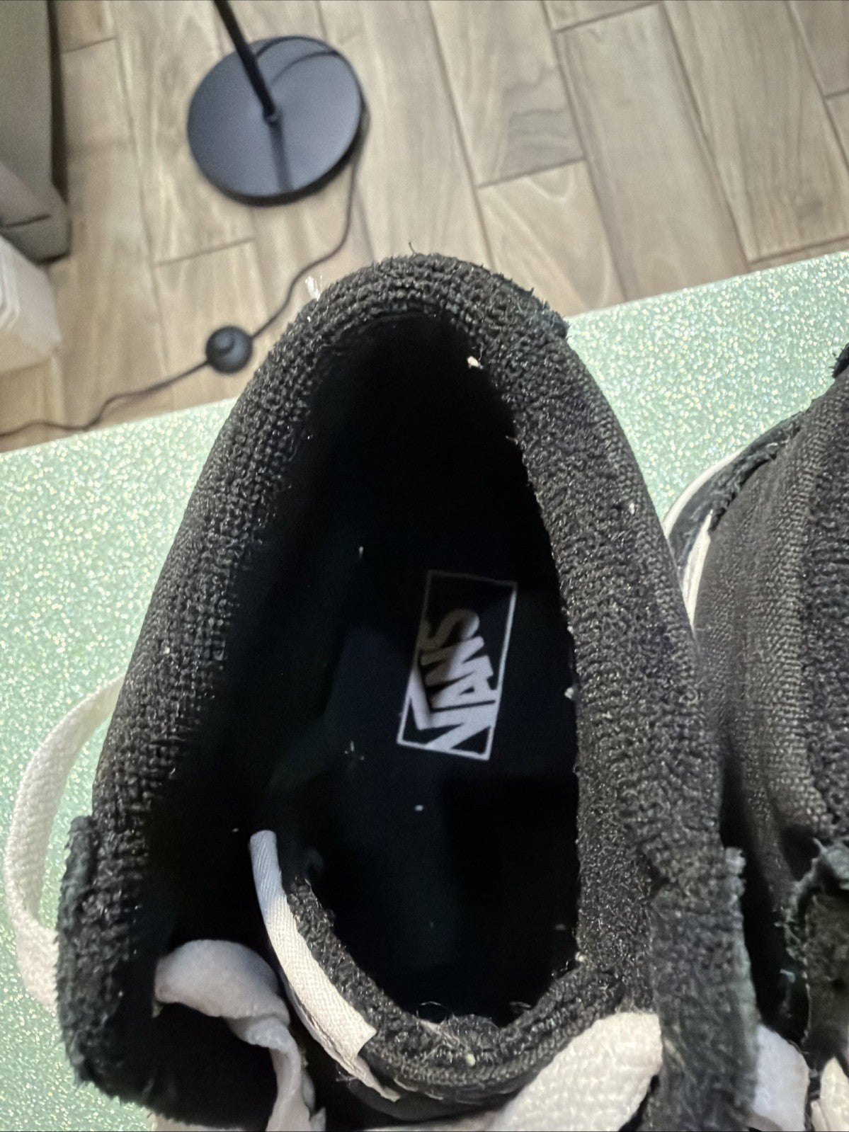 Vans Filmore Hi sneakers in black and white4