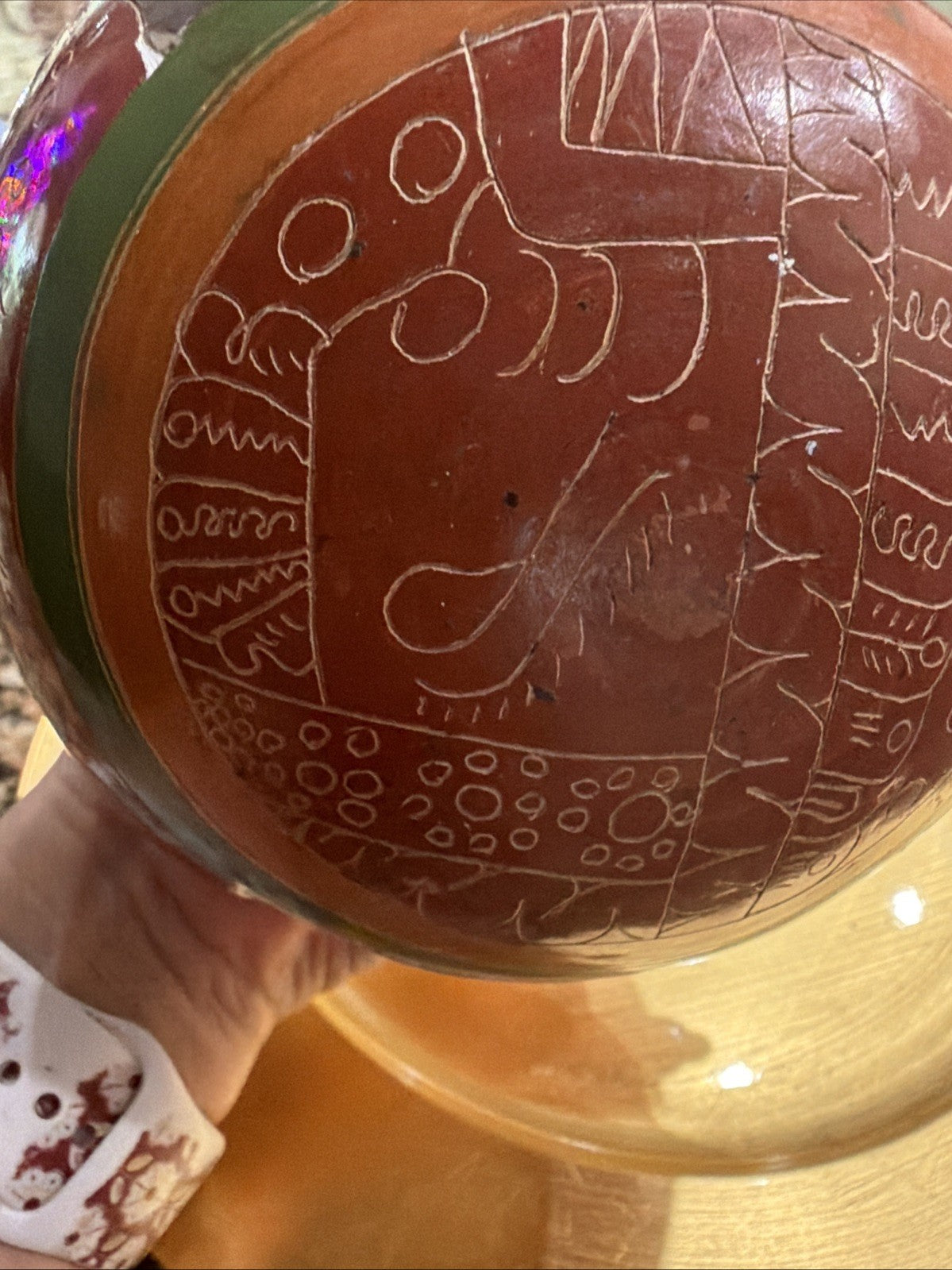 handcrafted vessel is a piece of San Juan de Oriente pottery from Nicaragua.2